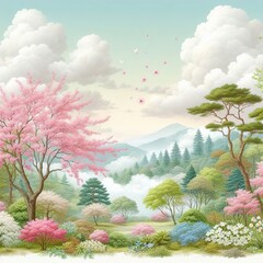 Fototapeta premium Beautiful clouds digital art