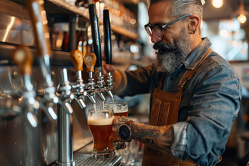 Mastering the Brew, Pouring craft beer, Artisanal Beverage