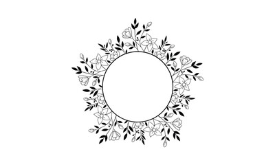 Wildflowers Frame Vector