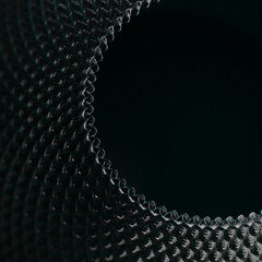 Close Up of Top Layer of 3D Printed Object with a Geometric Texture