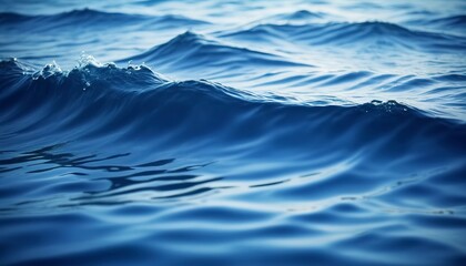 Blue background, water wave texture - obrazy, fototapety, plakaty