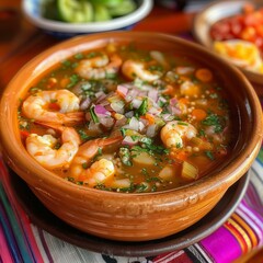 Chupe de camarones shrimp soup 