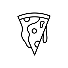 Pizza outline icons, minimalist vector illustration ,simple transparent graphic element .Isolated on white background