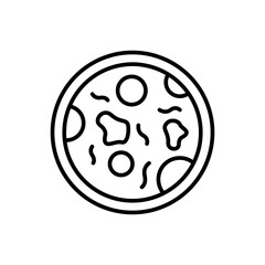 Pizza outline icons, minimalist vector illustration ,simple transparent graphic element .Isolated on white background