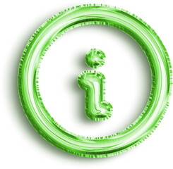 Info Circle Green Foil Balloon Icon