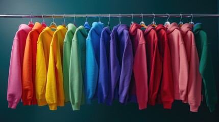 Colorful Hoodie Collection Display