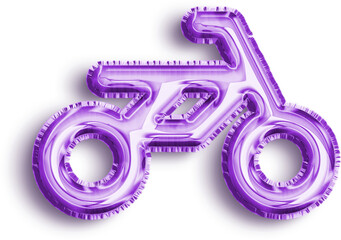 Motorbike Violet Foil Balloon Icon