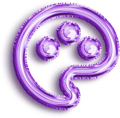 Palette Violet Foil Balloon Icon