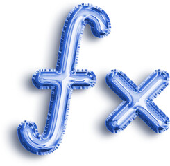 Math Function Blue Foil Balloon Icon