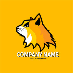 Cat Logo Flat Vektor Illustrator