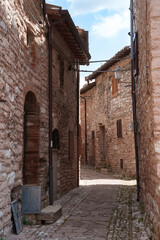 Fototapeta na wymiar Collepino, medieval village near Spello, Umbria, Italy