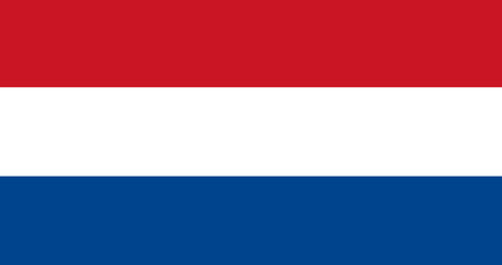 Netherlands flag official colors and proportion Vector illustration