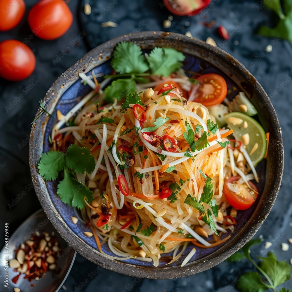 Canvas Prints stir fried noodles with vegetables