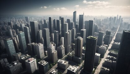 City view, urban metropolitan landscape