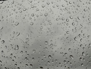 water drops on glass