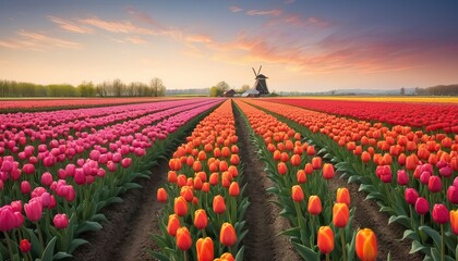 Tulip field background