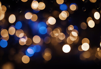 Obraz premium Festive sparkling lights stock photoBackgrounds New Year Christmas Gold - Metal Gold Colored