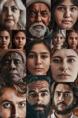 Obraz premium A collection of people displaying different emotions. Suitable for educational materials or psychology-related content