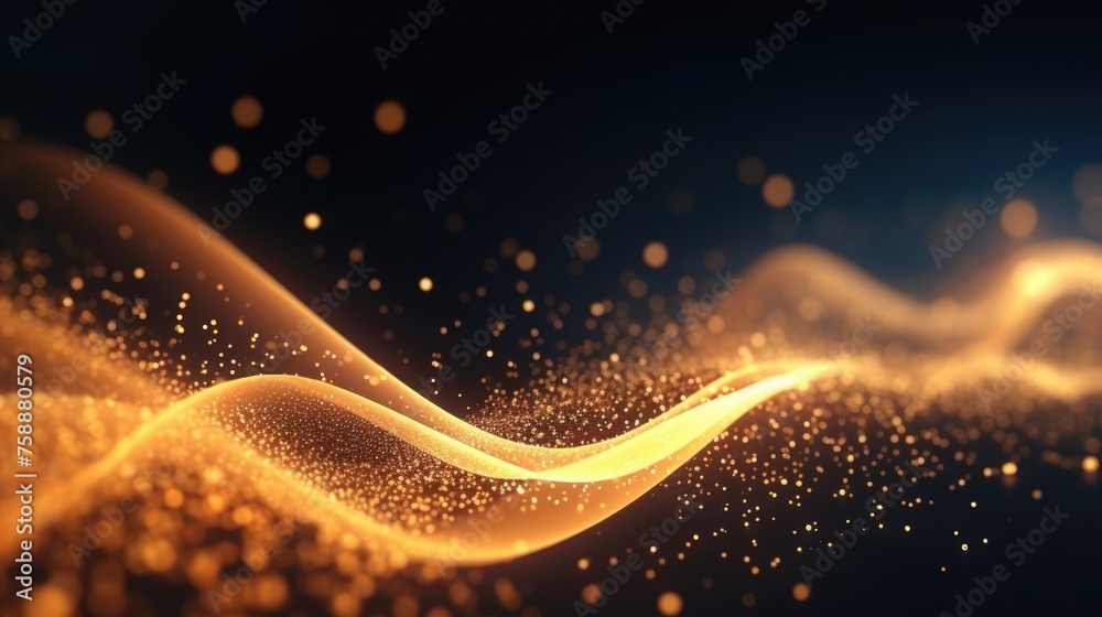 Poster a unique abstract image of a wave of light. suitable for various design projects