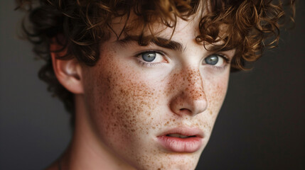 Close up portrait of a young metrosexual male model, beauty, skincare concept - obrazy, fototapety, plakaty