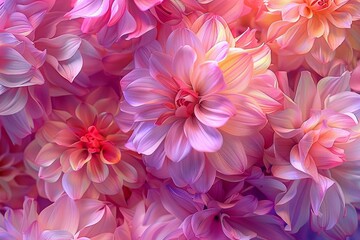 Nature Romance Fresh Pink Flower Blossom Close Up generated by AI