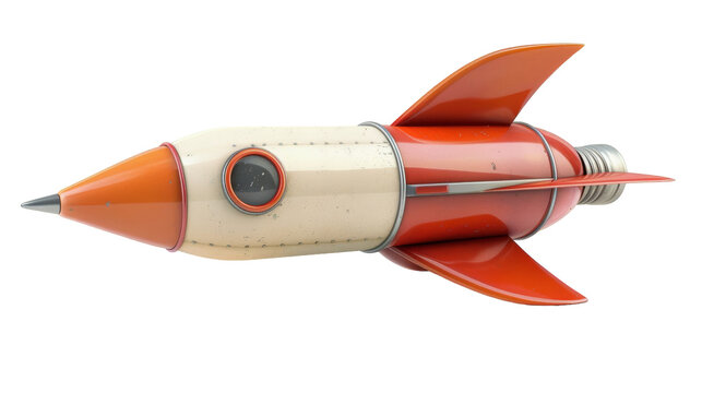 Toy Rocket on Transparent Background PNG