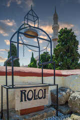 The medieval Roloi Clock Tower, Rhodes, Greece - 758882739