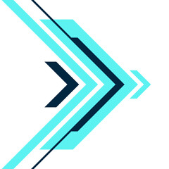 Blue Modern Futuristic Arrow Icon