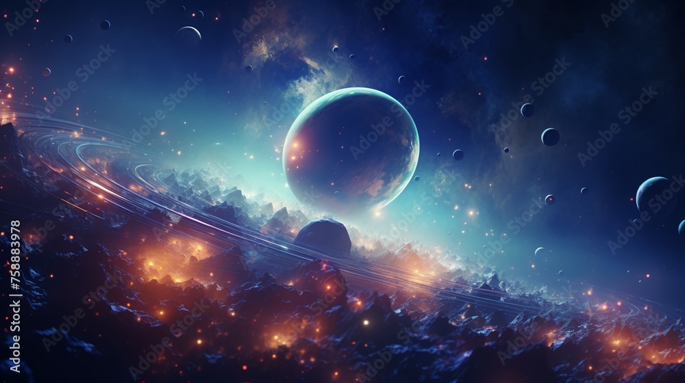 Canvas Prints background with space