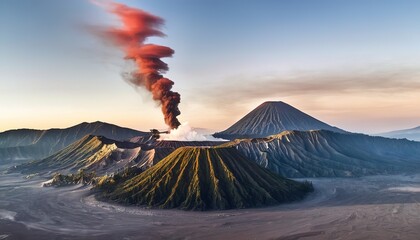 Volcano Mount Bromo volcano in Indonesia - obrazy, fototapety, plakaty