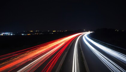 Fototapeta na wymiar Car lights in long exposure effect
