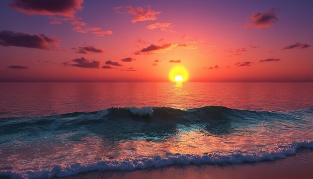 Heart sunset wallpaper, ocean design