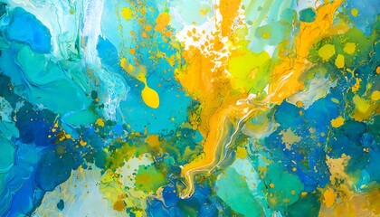 Fototapeta na wymiar Photo of liquid multicolor art painting abstract