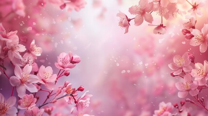 Beautiful flowering sakura Japanese