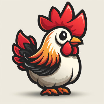 Chicken-shaped logo design