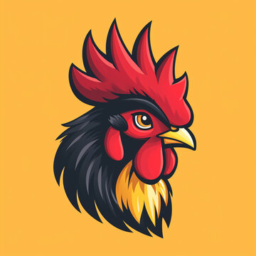 Chicken-shaped logo design