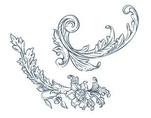 Luxury decorative vector element, baroque monogram, renaissance emblem, luxury label