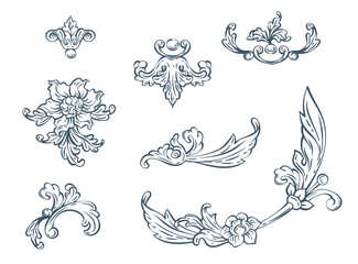 Luxury decorative vector element, baroque monogram, renaissance emblem, luxury label