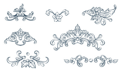Luxury decorative vector element, baroque monogram, renaissance emblem, luxury label