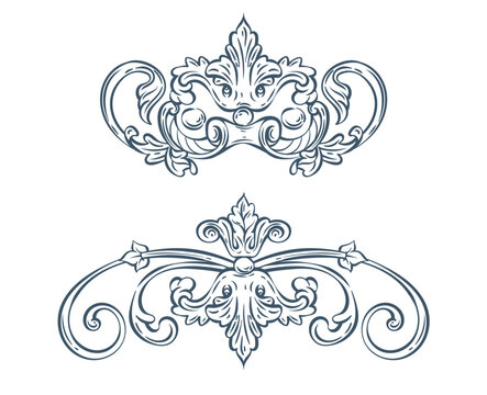 Luxury decorative vector element, baroque monogram, renaissance emblem, luxury label