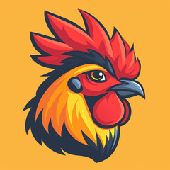 Chicken-shaped logo design