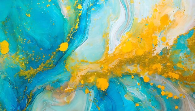 Photo of a liquid multicolor art painting abstract