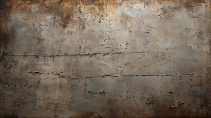 Corroded Metal Wall with Stripped Paint and Rust Spots