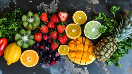 Smoothie Ingredients - Fresh Fruits and Greens, healthy, nutrition, organic, fitness