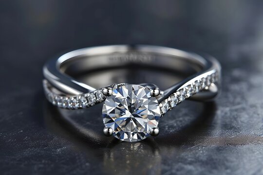 Diamonds in Engagement Ring, precious, gemstone, luxury, transparent