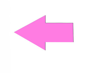 Pink arrow left with shadow - 758892911