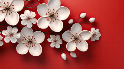 Elegant cherry blossoms illustration