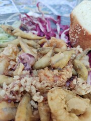 Traditional Sicilian Seafood Fritto Misto Platter