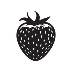 Strawberry vector icon isolated on white background design.