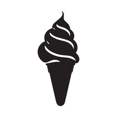 Ice Cream icon cold food isolated vector on white background.